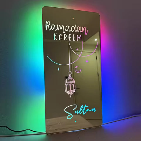 Specchio LED Personalizzato con Neon - Design su Misura